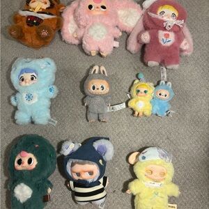 Blind Box Plush Keychain Lot! LABUBU, NOMMI, BABY THREE, MOLLY, ETC!